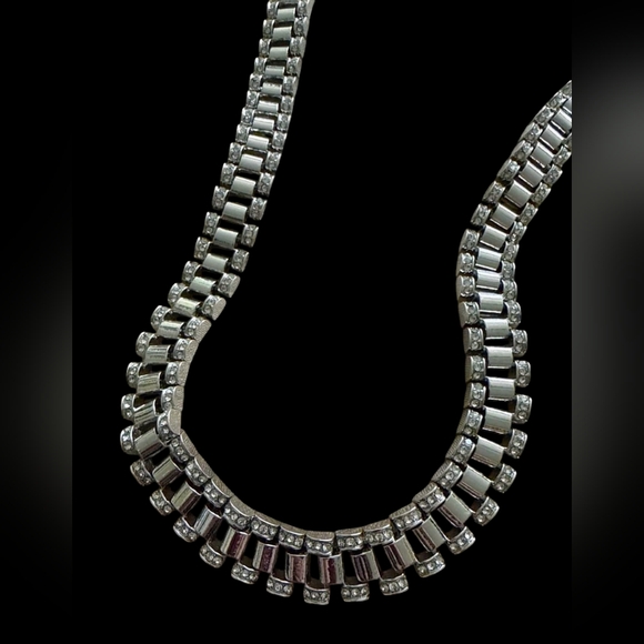 Iced out cuban link chain Rolex CZ diamond necklace - Picture 2 of 3